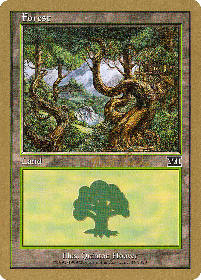 Forest (ml347b) (Matt Linde) [World Championship Decks 1999] | Dumpster Cat Games