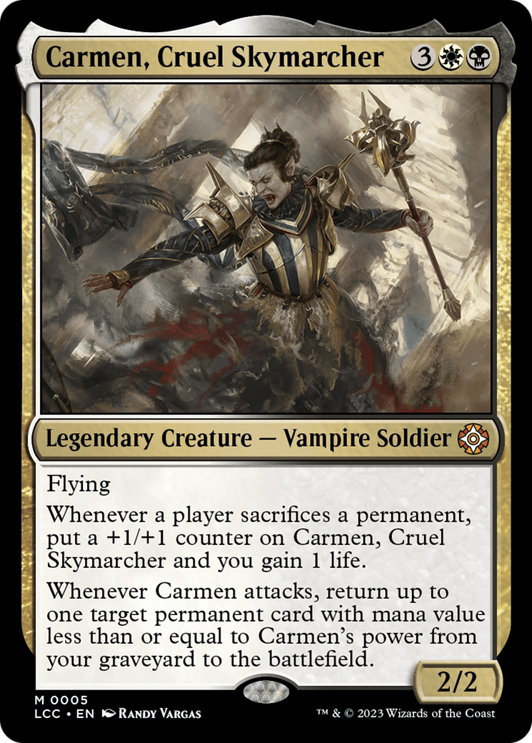 Carmen, Cruel Skymarcher [The Lost Caverns of Ixalan Commander] | Dumpster Cat Games