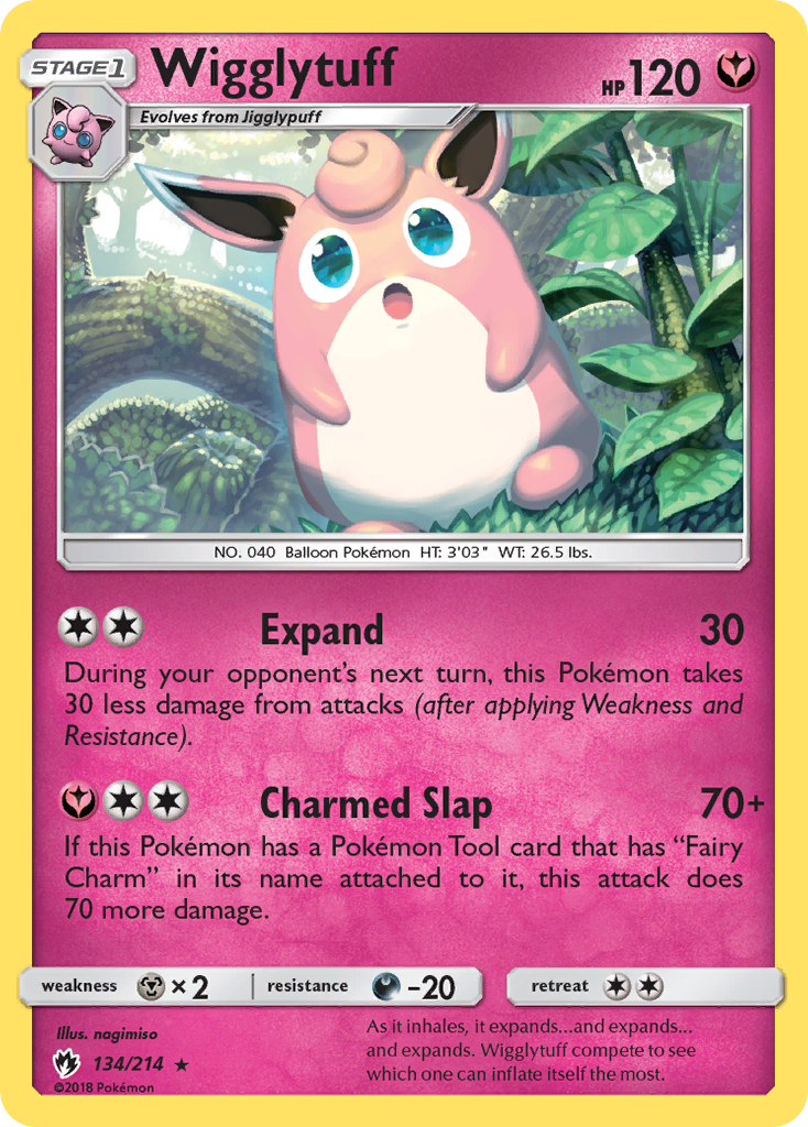 Wigglytuff (134/214) [Sun & Moon: Lost Thunder] | Dumpster Cat Games