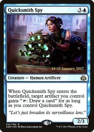 Quicksmith Spy [Aether Revolt Promos] | Dumpster Cat Games