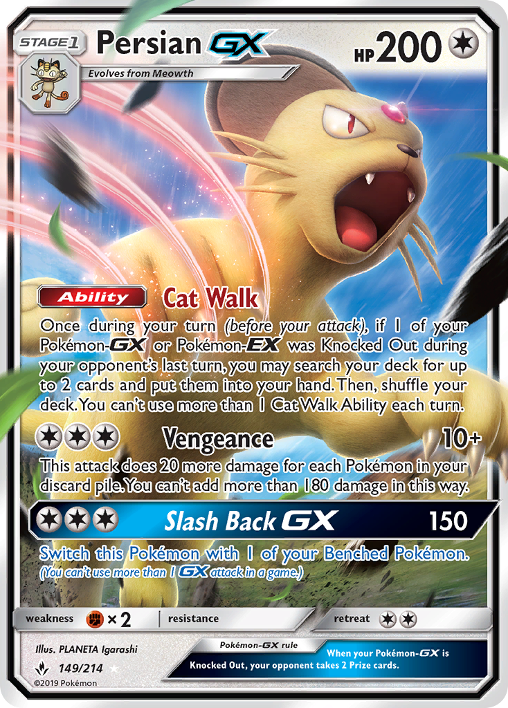 Persian GX (149/214) [Sun & Moon: Unbroken Bonds] | Dumpster Cat Games