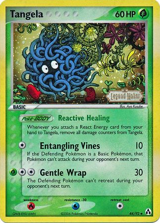 Tangela (44/92) (Stamped) [EX: Legend Maker] | Dumpster Cat Games