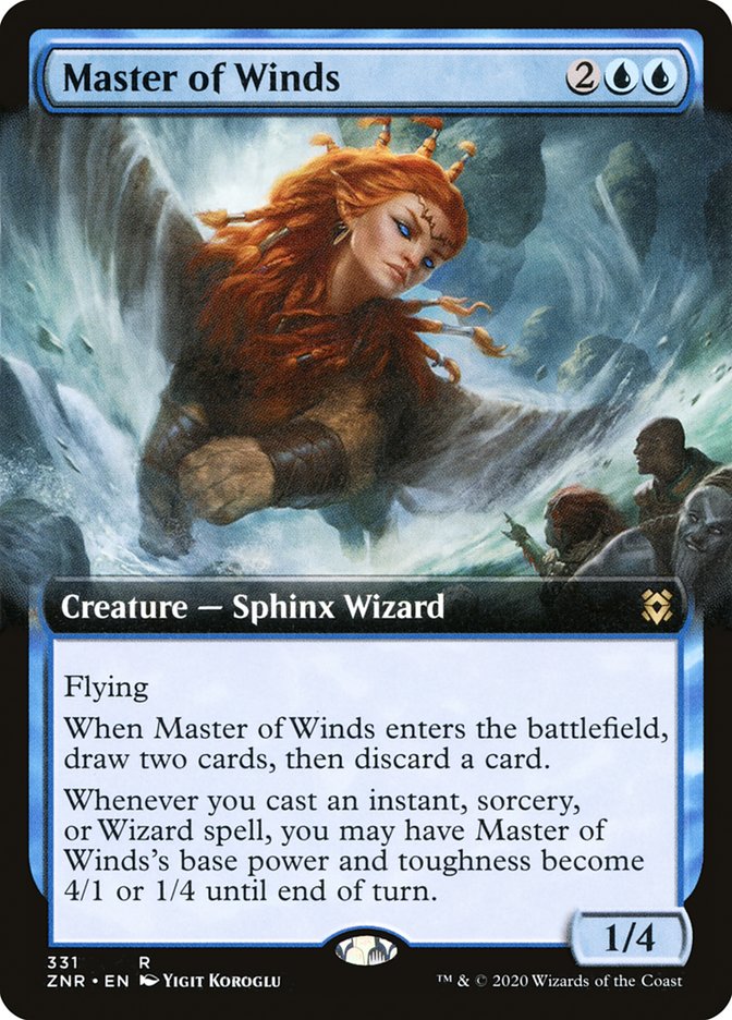 Master of Winds (Extended Art) [Zendikar Rising] | Dumpster Cat Games