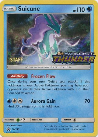 Suicune (SM149) (Staff Prerelease Promo) [Sun & Moon: Black Star Promos] | Dumpster Cat Games