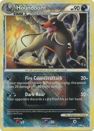 Houndoom (5/90) (League Promo) [HeartGold & SoulSilver: Undaunted] | Dumpster Cat Games