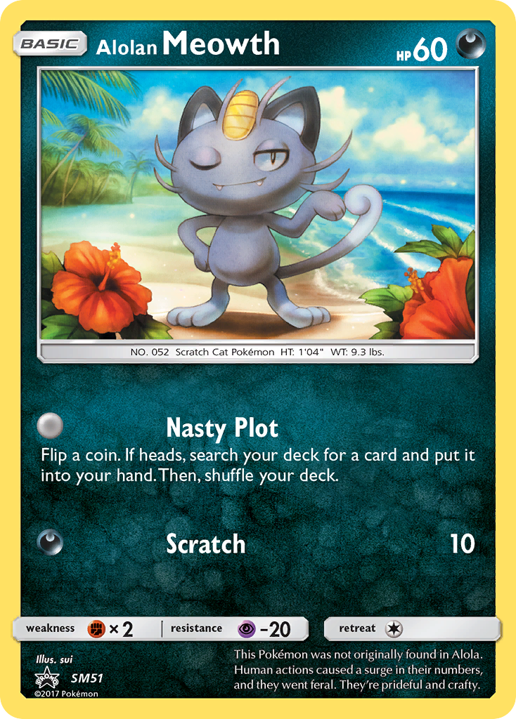 Alolan Meowth (SM51) [Sun & Moon: Black Star Promos] | Dumpster Cat Games