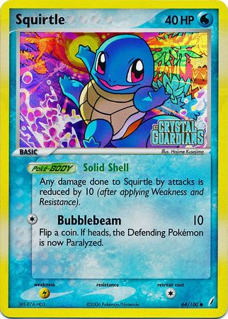 Squirtle (64/100) (Stamped) [EX: Crystal Guardians] | Dumpster Cat Games