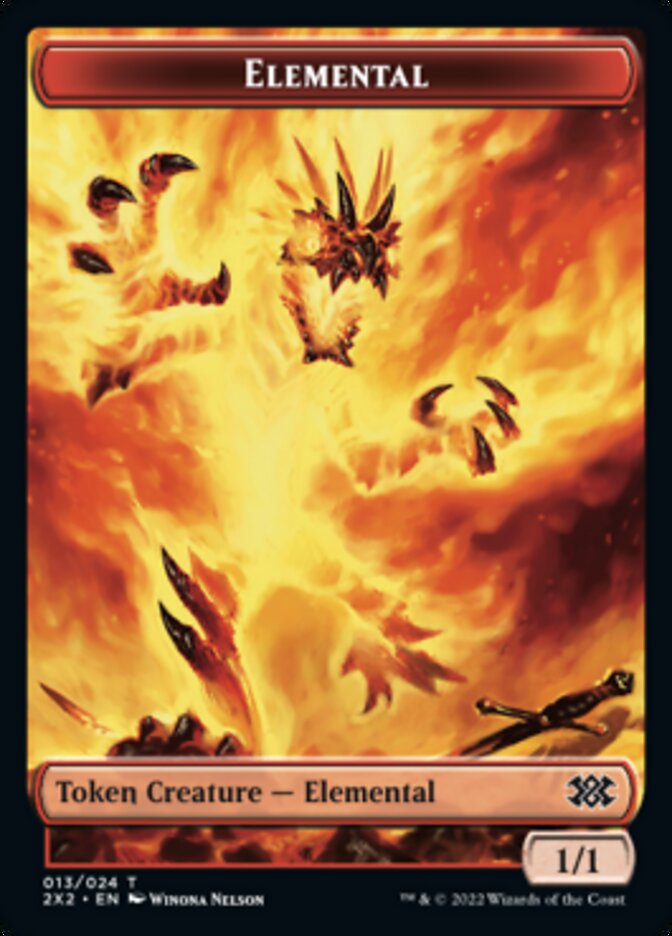 Elemental // Soldier Double-sided Token [Double Masters 2022 Tokens] | Dumpster Cat Games