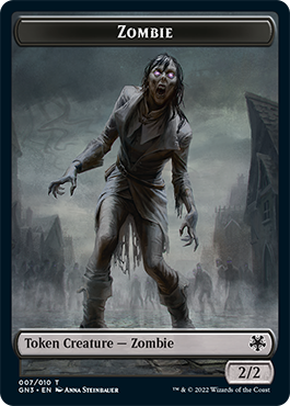 Zombie // Human Soldier Double-Sided Token [Game Night: Free-for-All Tokens] | Dumpster Cat Games