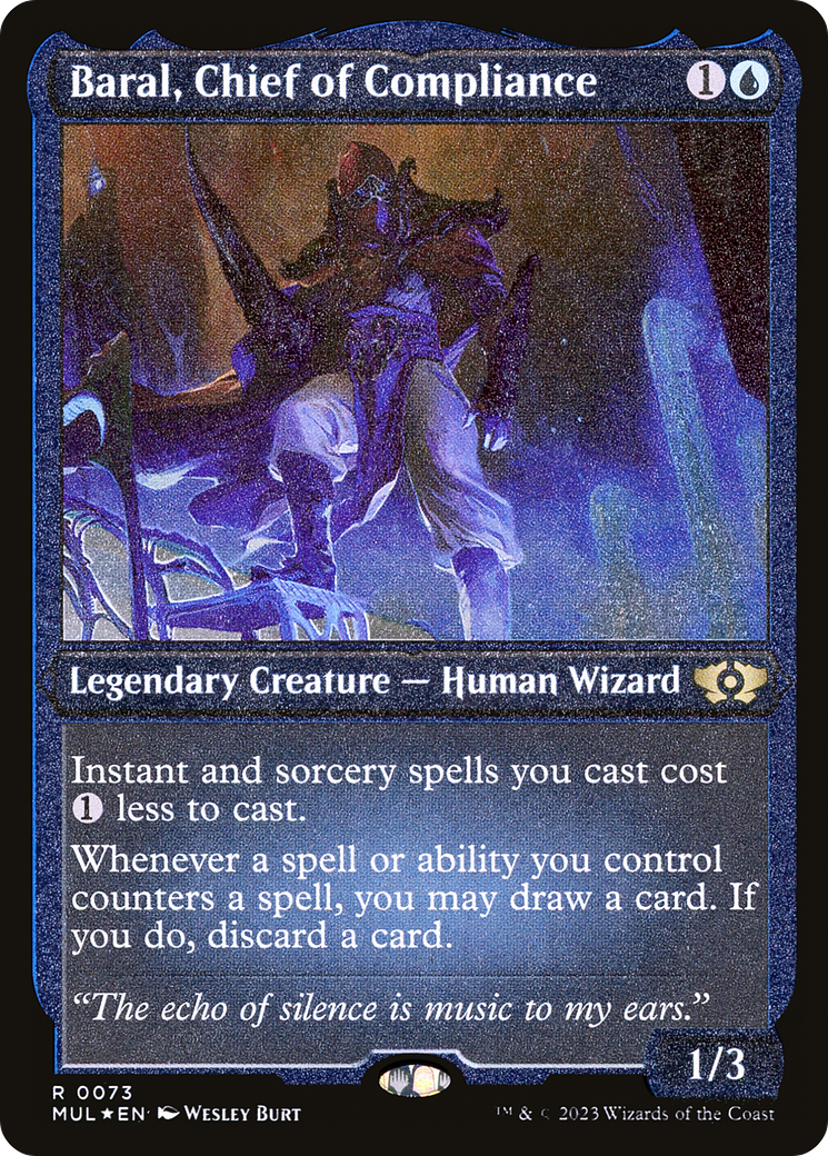 Baral, Chief of Compliance (Foil Etched) [Multiverse Legends] | Dumpster Cat Games