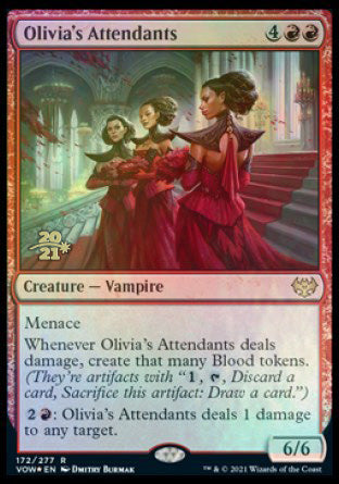 Olivia's Attendants [Innistrad: Crimson Vow Prerelease Promos] | Dumpster Cat Games