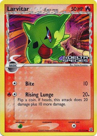 Larvitar (73/113) (Delta Species) (Stamped) [EX: Delta Species] | Dumpster Cat Games