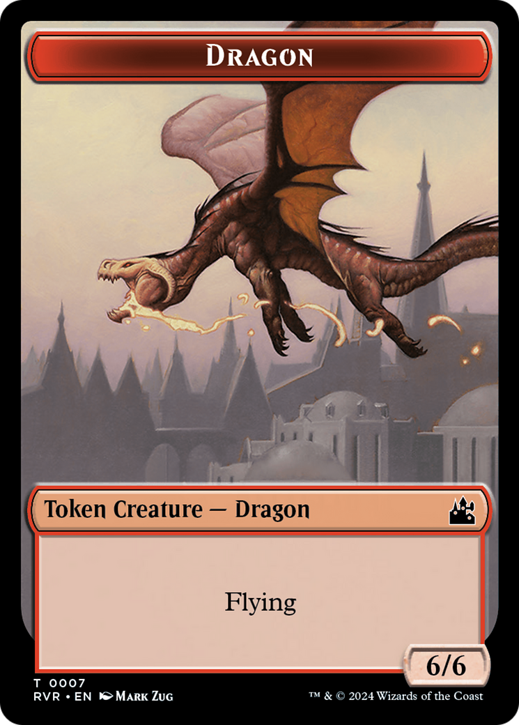 Dragon Token [Ravnica Remastered Tokens] | Dumpster Cat Games