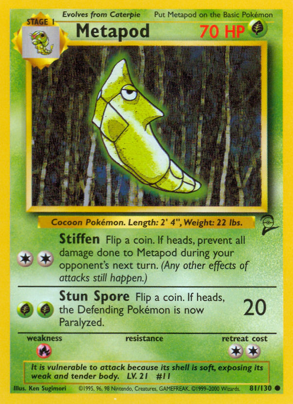 Metapod (81/130) [Base Set 2] | Dumpster Cat Games