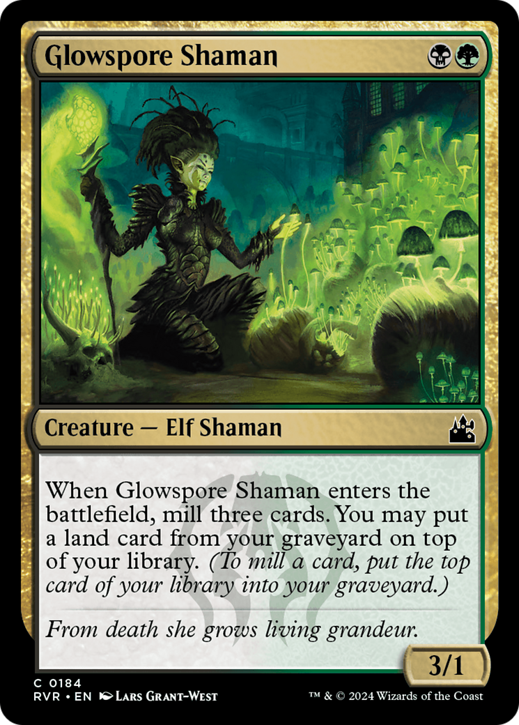 Glowspore Shaman [Ravnica Remastered] | Dumpster Cat Games