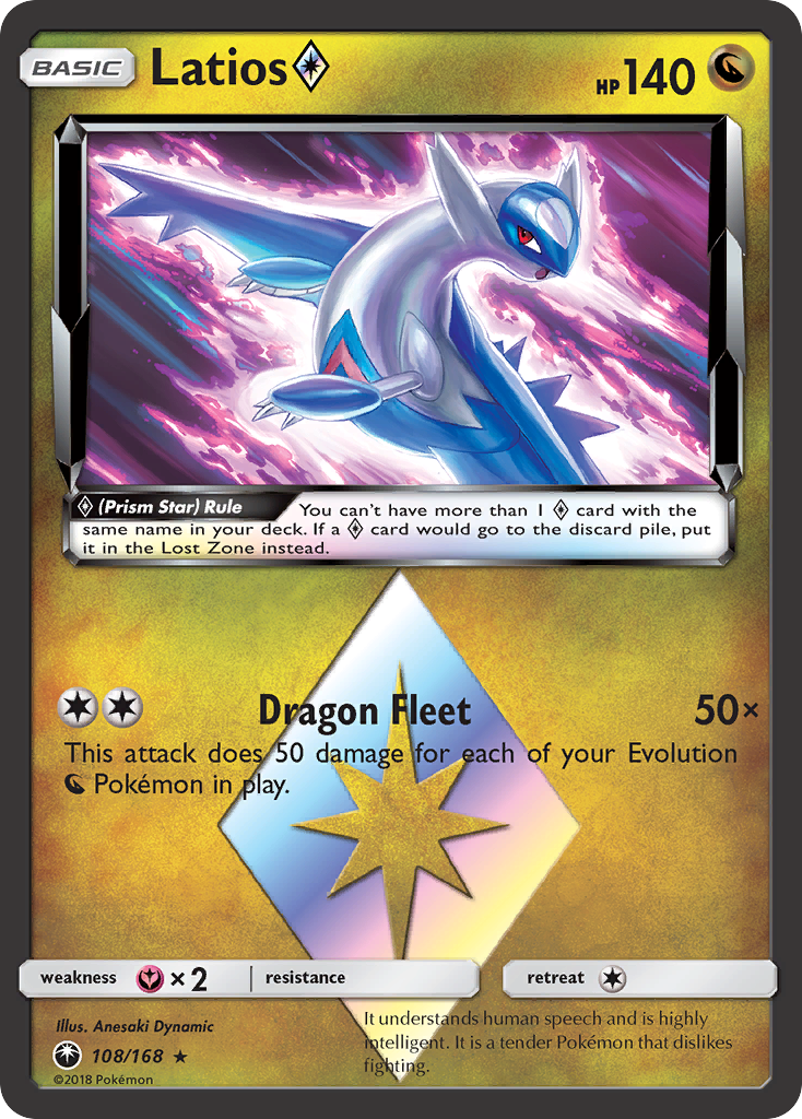 Latios (108/168) (Prism Star) [Sun & Moon: Celestial Storm] | Dumpster Cat Games