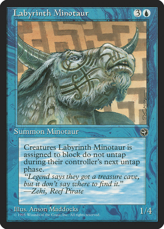 Labyrinth Minotaur (Zeki Flavor Text) [Homelands] | Dumpster Cat Games