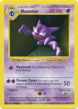 Haunter (29/102) [Base Set Shadowless Unlimited] | Dumpster Cat Games