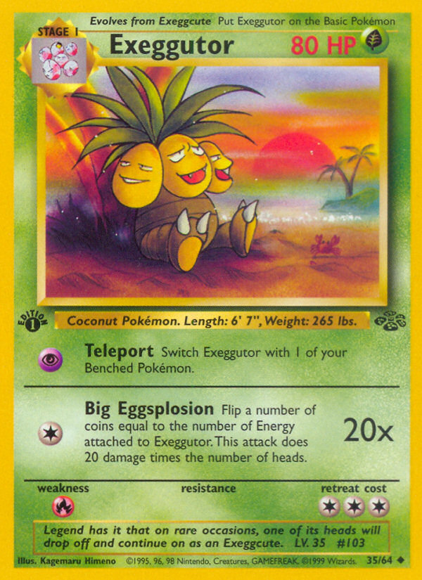 Exeggutor (35/64) [Jungle 1st Edition] | Dumpster Cat Games