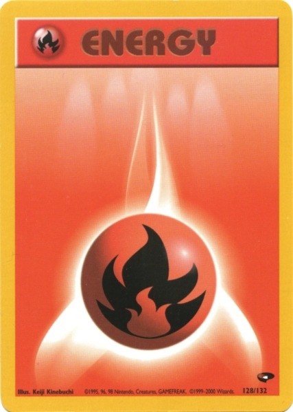 Fire Energy (128/132) [Gym Challenge Unlimited] | Dumpster Cat Games