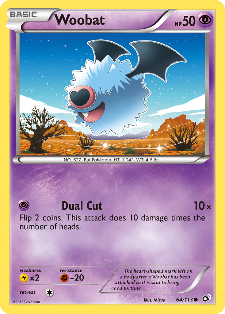 Woobat (64/113) [Black & White: Legendary Treasures] | Dumpster Cat Games