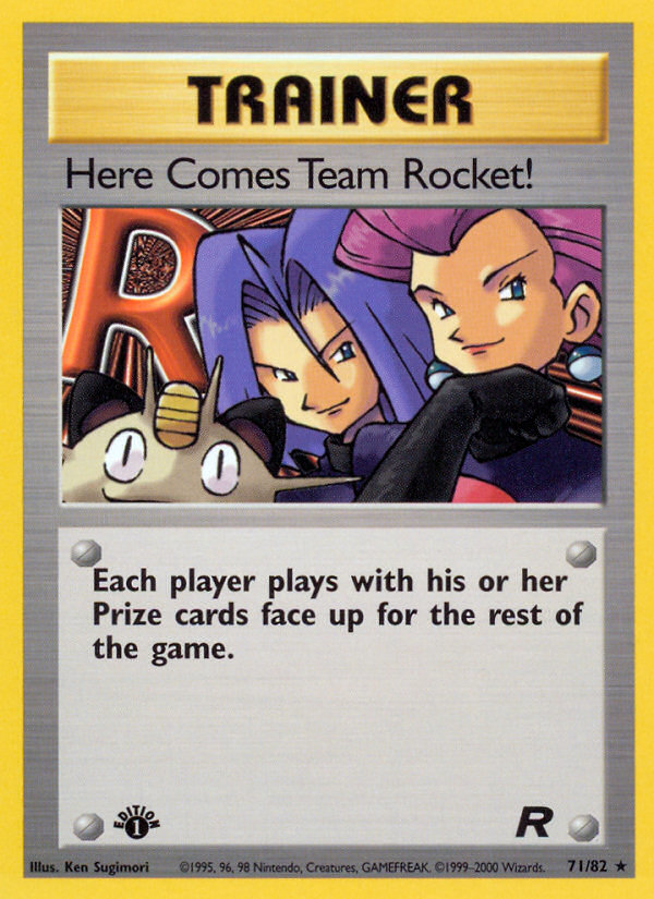 Here Comes Team Rocket! (71/82) [Team Rocket 1st Edition] | Dumpster Cat Games