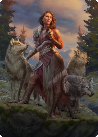 Arlinn, the Pack's Hope 1 Art Card [Innistrad: Midnight Hunt Art Series] | Dumpster Cat Games