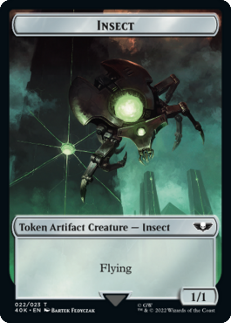 Necron Warrior // Insect [Universes Beyond: Warhammer 40,000 Tokens] | Dumpster Cat Games