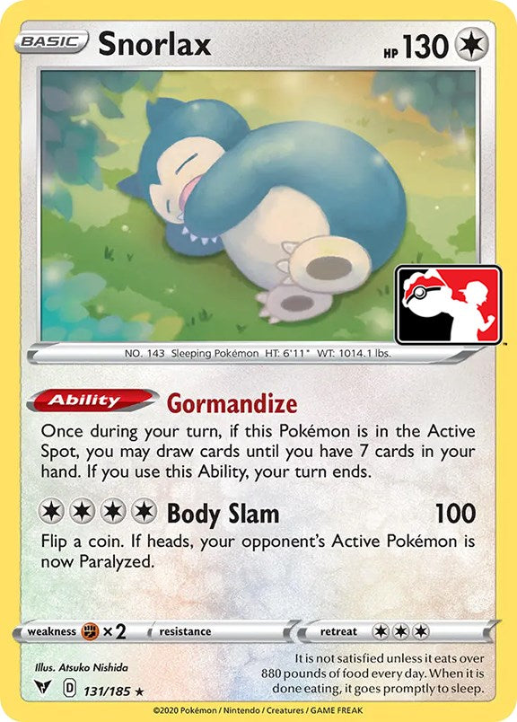 Snorlax (131/185) [Prize Pack Series One] | Dumpster Cat Games