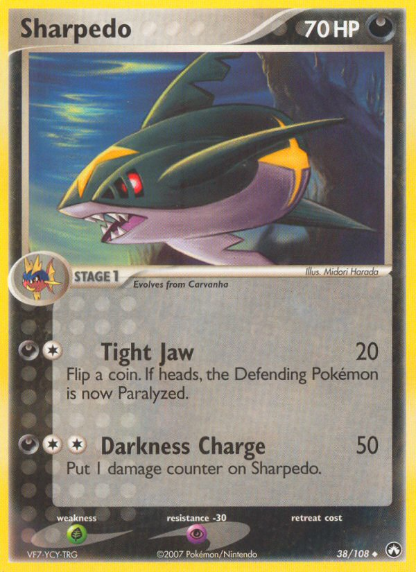 Sharpedo (38/108) [EX: Power Keepers] | Dumpster Cat Games