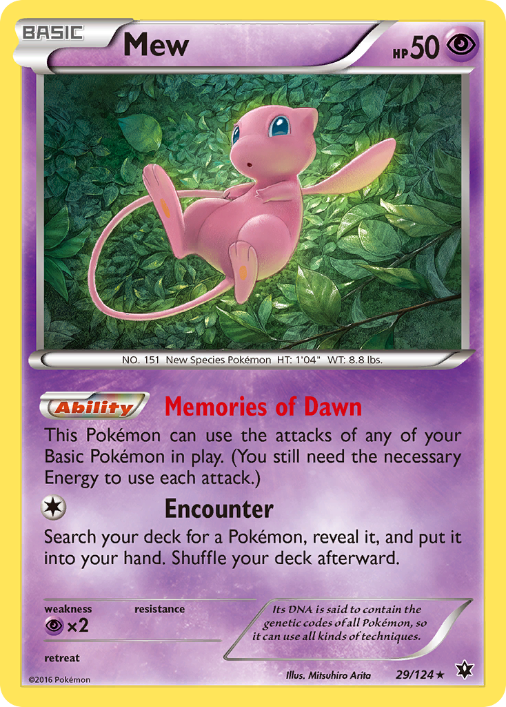 Mew (29/124) [XY: Fates Collide] | Dumpster Cat Games