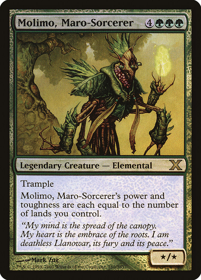 Molimo, Maro-Sorcerer (Premium Foil) [Tenth Edition] | Dumpster Cat Games