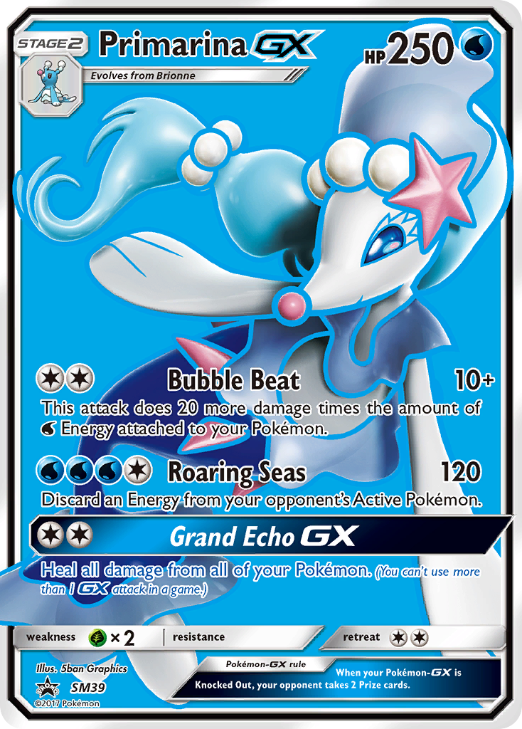 Primarina GX (SM39) [Sun & Moon: Black Star Promos] | Dumpster Cat Games