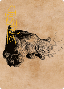 Wilson, Refined Grizzly Art Card (Gold-Stamped Signature) [Commander Legends: Battle for Baldur's Gate Art Series] | Dumpster Cat Games