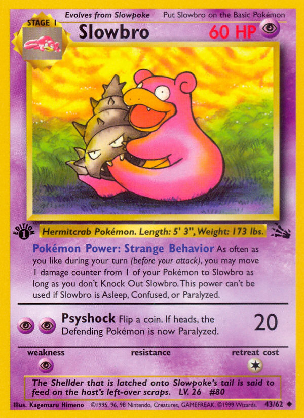 Slowbro (43/62) [Fossil 1st Edition] | Dumpster Cat Games