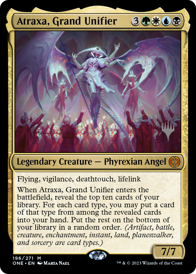 Atraxa, Grand Unifier (Promo Pack) [Phyrexia: All Will Be One Promos] | Dumpster Cat Games