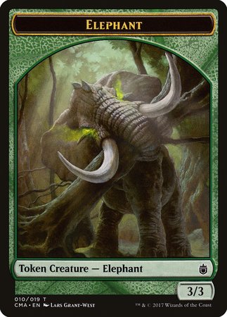 Elephant Token (010) [Commander Anthology Tokens] | Dumpster Cat Games