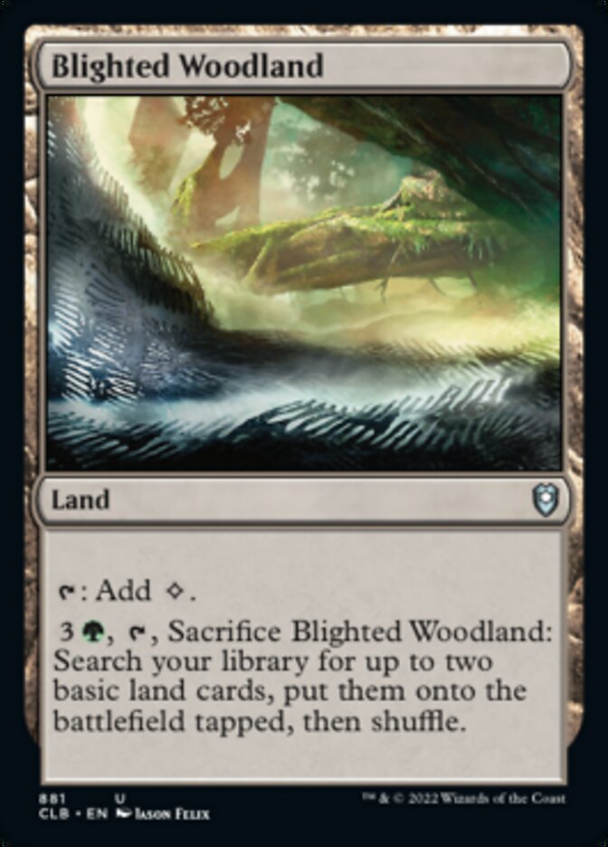 Blighted Woodland [Commander Legends: Battle for Baldur's Gate] | Dumpster Cat Games