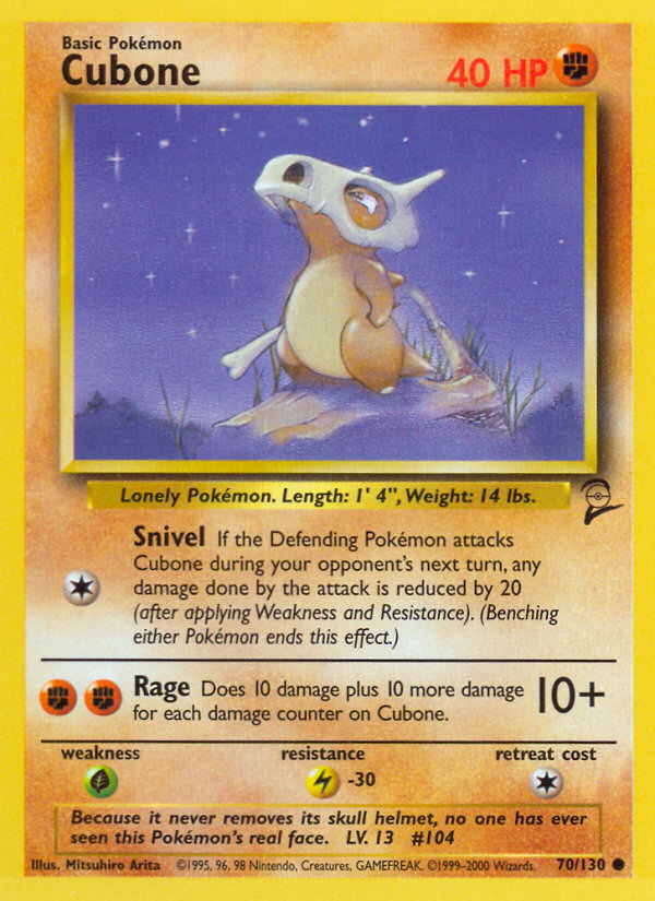 Cubone (70/130) [Base Set 2] | Dumpster Cat Games