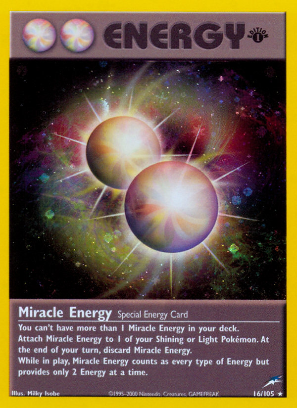 Miracle Energy (16/105) [Neo Destiny 1st Edition] | Dumpster Cat Games