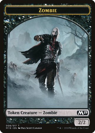 Zombie Token [Core Set 2019 Tokens] | Dumpster Cat Games