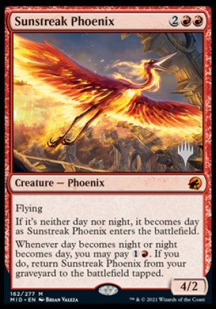 Sunstreak Phoenix (Promo Pack) [Innistrad: Midnight Hunt Promos] | Dumpster Cat Games