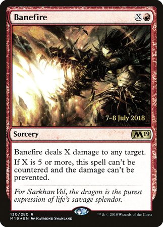 Banefire [Core Set 2019 Promos] | Dumpster Cat Games