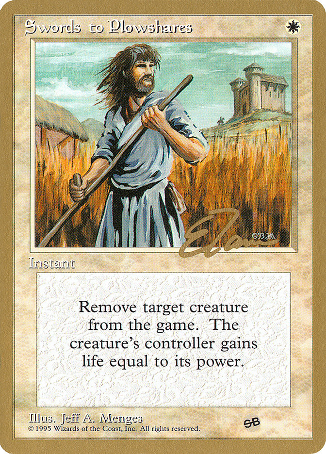 Swords to Plowshares (Eric Tam) (SB) [Pro Tour Collector Set] | Dumpster Cat Games