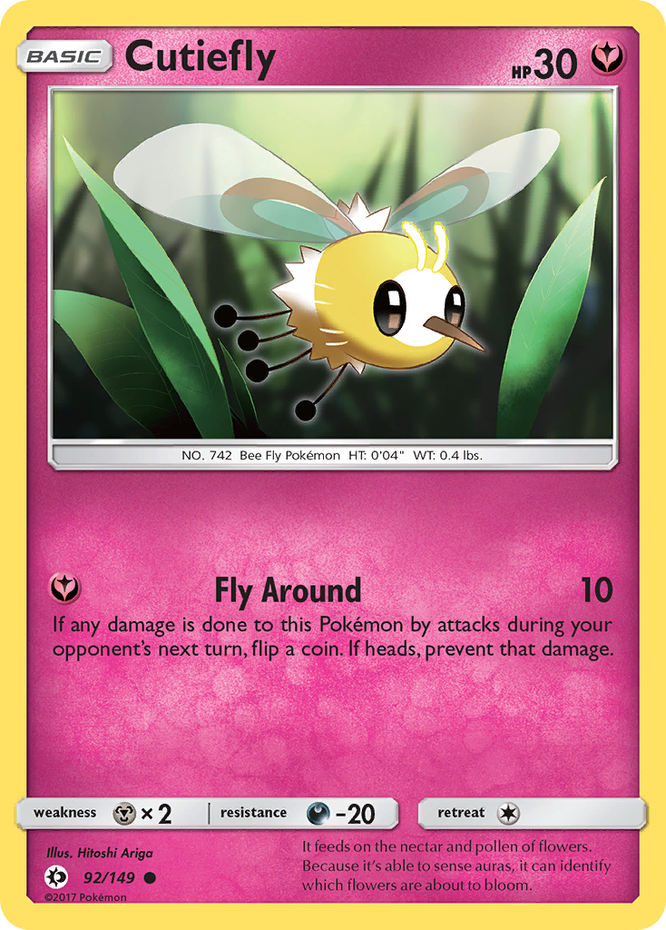 Cutiefly (92/149) [Sun & Moon: Base Set] | Dumpster Cat Games