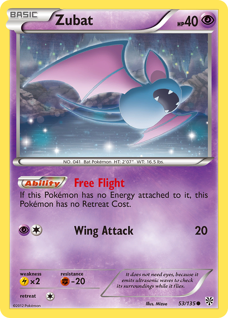 Zubat (53/135) [Black & White: Plasma Storm] | Dumpster Cat Games