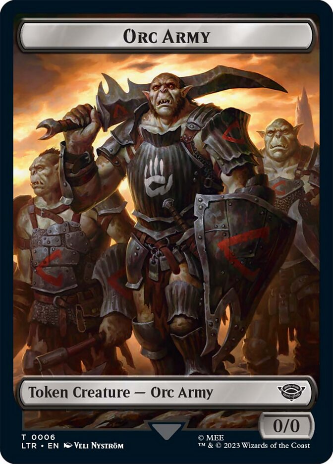 Orc Army Token (06) [The Lord of the Rings: Tales of Middle-Earth Tokens] | Dumpster Cat Games