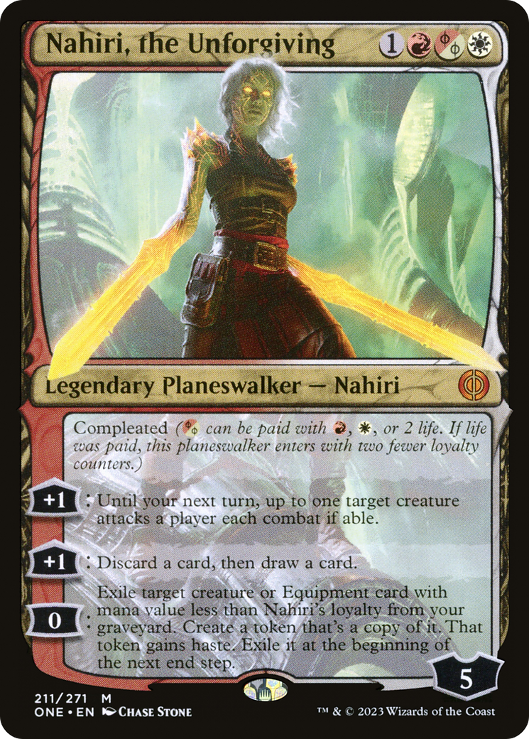 Nahiri, the Unforgiving [Phyrexia: All Will Be One] | Dumpster Cat Games