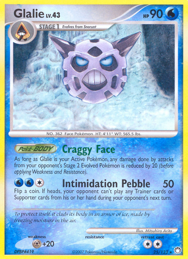 Glalie (25/123) [Diamond & Pearl: Mysterious Treasures] | Dumpster Cat Games