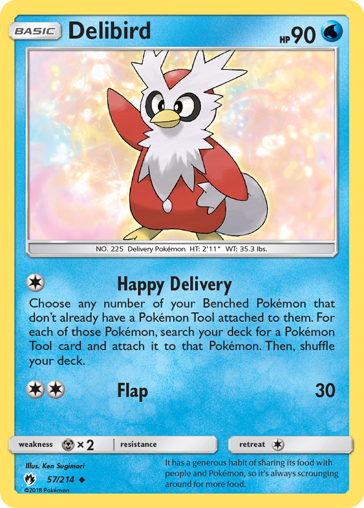 Delibird (57/214) [Sun & Moon: Lost Thunder] | Dumpster Cat Games